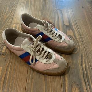 Mens Gucci ace pink sneakers size 10